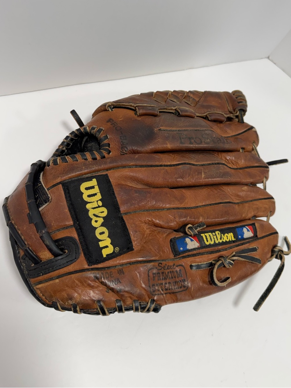 Vtg Wilson A2903 Baseball Glove LEFT HANDED Leather Adult 13.5” Pro Staff Series